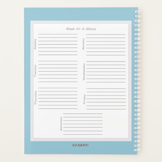 Basketaball - Schoolplanner - HAMbyWG Planner (Achterkant)