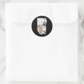Basketbal3 (2) ronde sticker (Tas)
