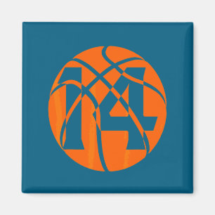 Basketbal 14 Jaar Verjaardag Spelers Team Mannen V Magneet