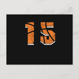 Basketbal 15e verjaardagsfeest sportcadeau briefkaart