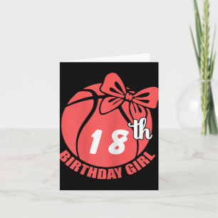 Basketbal 18e verjaardag basketballer kaart