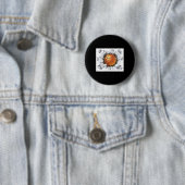 Basketbal 1 ronde button 5,7 cm (In situ)
