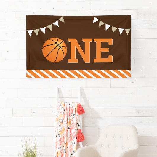 Basketbal 1e verjaardagsfeestje spandoek (Insitu)