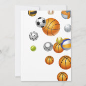 Basketbal 1e Verjaardagsfeestje Sport Eerste Verja Kaart (Achterkant)