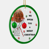 Basketbal 2023 Aandenken Keramiek Ornament (Rechts)