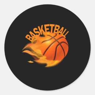 Basketbal 2 ronde sticker