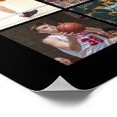 Basketbal 30 Foto Collage Spelersnummer Poster (Hoek)
