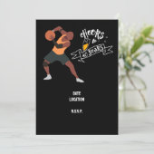 Basketbal 40e verjaardag Save the Date uitnodiging (Staand voorkant)