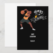 Basketbal 40e verjaardag Save the Date uitnodiging (Voorkant / Achterkant)