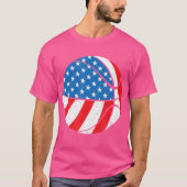 Basketbal 4 juli Amerikaanse vlag Patrioti T-shirt (Voorkant)