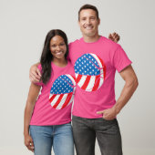Basketbal 4 juli Amerikaanse vlag Patrioti T-shirt (Unisex)