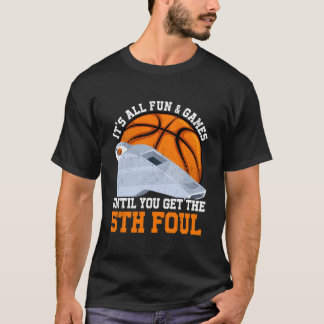 Basketbal 5 Fouls Zoon Dochter T-shirt