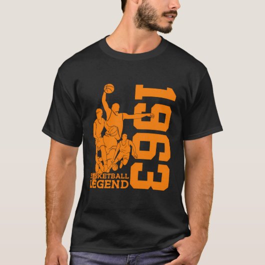 Basketbal 60e verjaardag Basketbal Legende 1963 T-shirt (Voorkant)