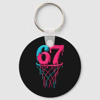 Basketbal 67 6 7 Zeven Drip Zes Gen Alpha Grap Sleutelhanger