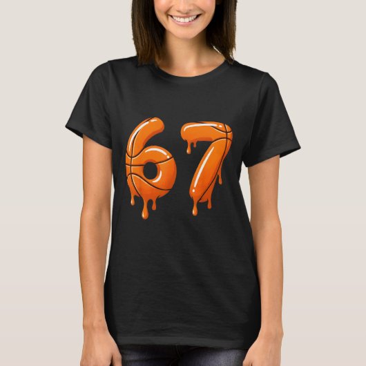 Basketbal 67 Meme Grappig Coole Slam Dunk Voor Jon T-shirt (Voorkant)