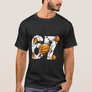 Basketbal 67 Zes Zeven 6 7 Kinderen Grappig Gen Al T-shirt