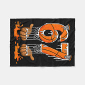 Basketbal 67 Zes Zeven Grappig Gen Alpha Meme Drip Fleece Deken (Voorkant (Horizontaal))