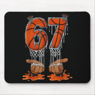 Basketbal 67 Zes Zeven Grappig Gen Alpha Meme Drip Muismat