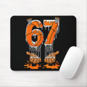 Basketbal 67 Zes Zeven Grappige Gen Alpha Meme Dri Muismat (Met muis)