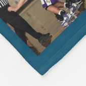 Basketbal 7 Fotocollage Donkerblauw Klein Fleece Deken (Hoek)