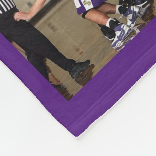 Basketbal 7 Fotocollage Paarse Klein Fleece Deken (Hoek)