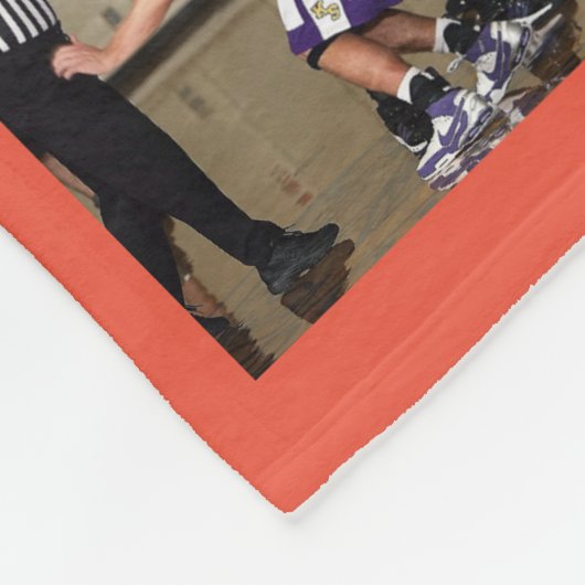 Basketbal 7 Fotocollage Sinaasappel Klein Fleece Deken (Hoek)