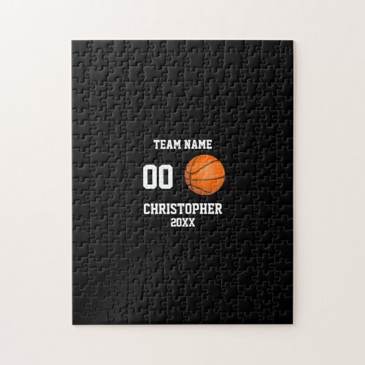 Basketbal 7 Team Fotocollage Legpuzzel (Verticaal)