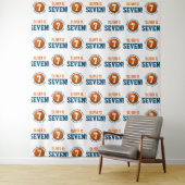 Basketbal 7e verjaardag jongen | Achtergrond stap Wandkleed (In situ)