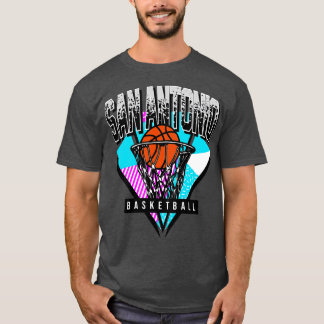 Basketbal 90s Throwback van San Antonio T-shirt
