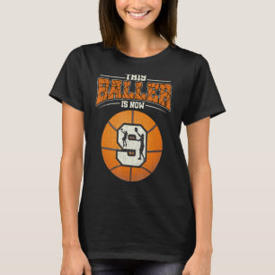 Basketbal 9e verjaardag Meisje Jongen Ball 9 Jaar T-shirt