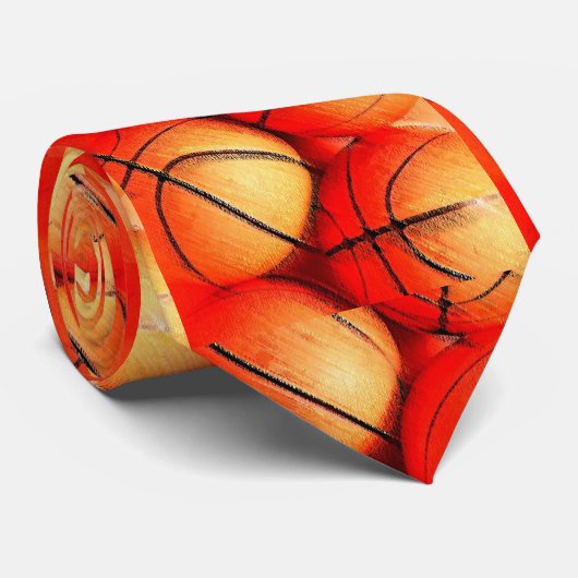 Basketbal Aangepast Stropdas (Opgerold)