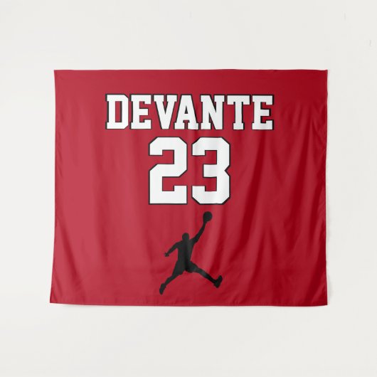 Basketbal Aangepaste Achtergrond - Groot Wandkleed (Voorkant (horizontaal))