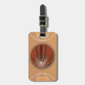 Basketbal aangepaste bagage label (Voorkant verticaal)