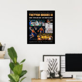 Basketbal Aangepaste Foto Collage Speler Nummer Poster (Thuiskantoor)