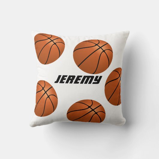 Basketbal aangepaste gepersonaliseerde kussen (Achterkant)