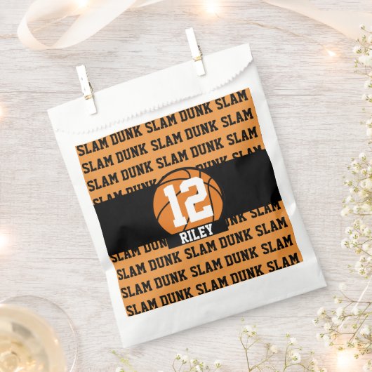 Basketbal Aangepaste naam Age Slam Dunk Bedankzakje (Geknipt)