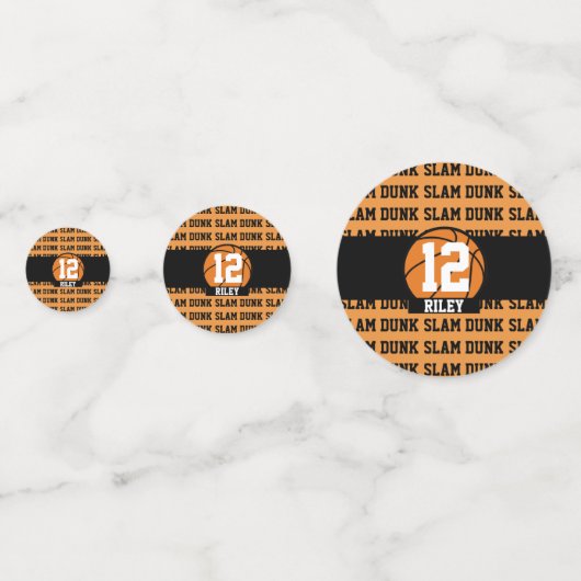 Basketbal Aangepaste naam Age Slam Dunk Confetti (Voorkanten)