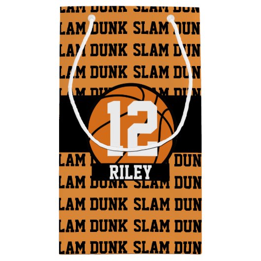 Basketbal Aangepaste naam Age Slam Dunk Klein Cadeauzakje (Achterkant)