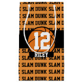 Basketbal Aangepaste naam Age Slam Dunk Klein Cadeauzakje (Voorkant)