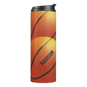 Basketbal aangepaste naam tumbler thermosbeker