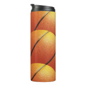 Basketbal aangepaste naam tumbler thermosbeker (Geroteerd rechts)