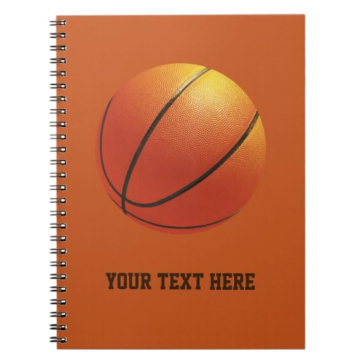 Basketbal aangepaste notitieboek (Voorkant)