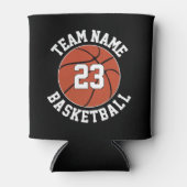 Basketbal Aangepaste Teamnaam & Speler Nummer Spor Blikjeskoeler (Voorkant)