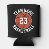 Basketbal Aangepaste Teamnaam & Speler Nummer Spor Blikjeskoeler (Achterkant)