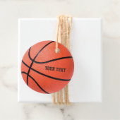 Basketbal aangepaste tekst bedankjes labels (In situ)