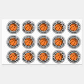 Basketbal aangepaste tekstlabels labels (Vel)