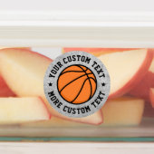 Basketbal aangepaste tekstlabels labels (Aangebracht)