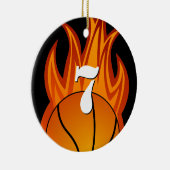 Basketbal - aangepaste versiering keramisch ornament (Rechts)