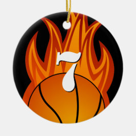 Basketbal - aangepaste versiering keramisch ornament
