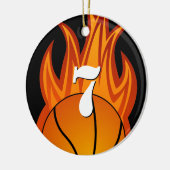 Basketbal - aangepaste versiering keramisch ornament (Links)